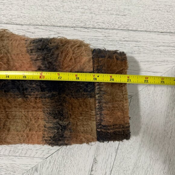 American Eagle | Lined Brushed Plaid Neutral Tone Jacket - Size M - Picture 12 of 14